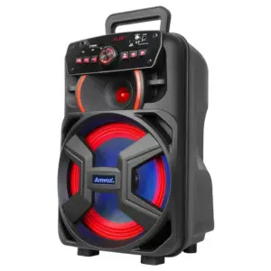 Amvox Caixa de Som Amplificada ACA 221 Gigante II - 220W RMS, Bluetooth, Rádio FM, USB, Preto