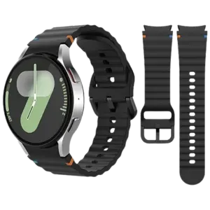 O Melhor Galaxy Watch 7 e as Pulseiras Que Estão Bombando em 2025 4 Pulseira FIT IT Silicone para Galaxy Watch 7 Preto